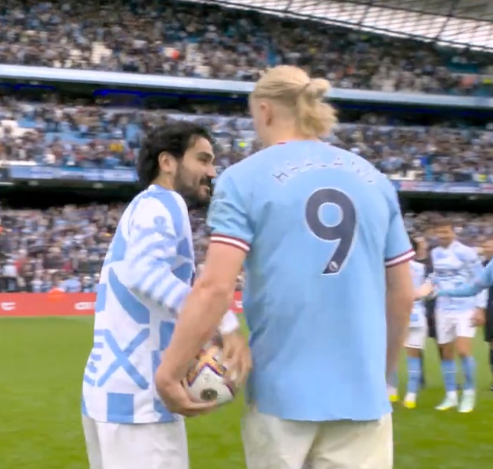 Ilkay Gundogan pinched the ball from Erling Haaland