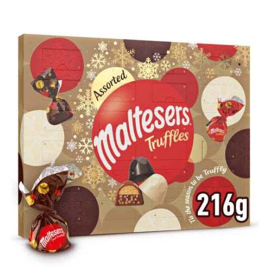 You can find some delicious Malteser truffles in a calendar from Tesco