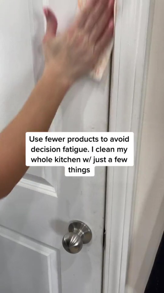 By using fewer products you can still give your kitchen a deep clean