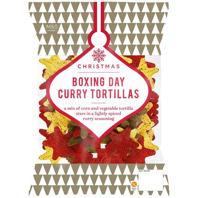 Boxing day curry tortilla crisps - £1.50, in store now, new this year