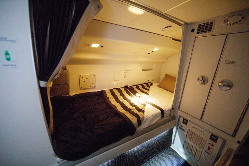 The rooms are kept away from passengers so flight attendants have a space to rest