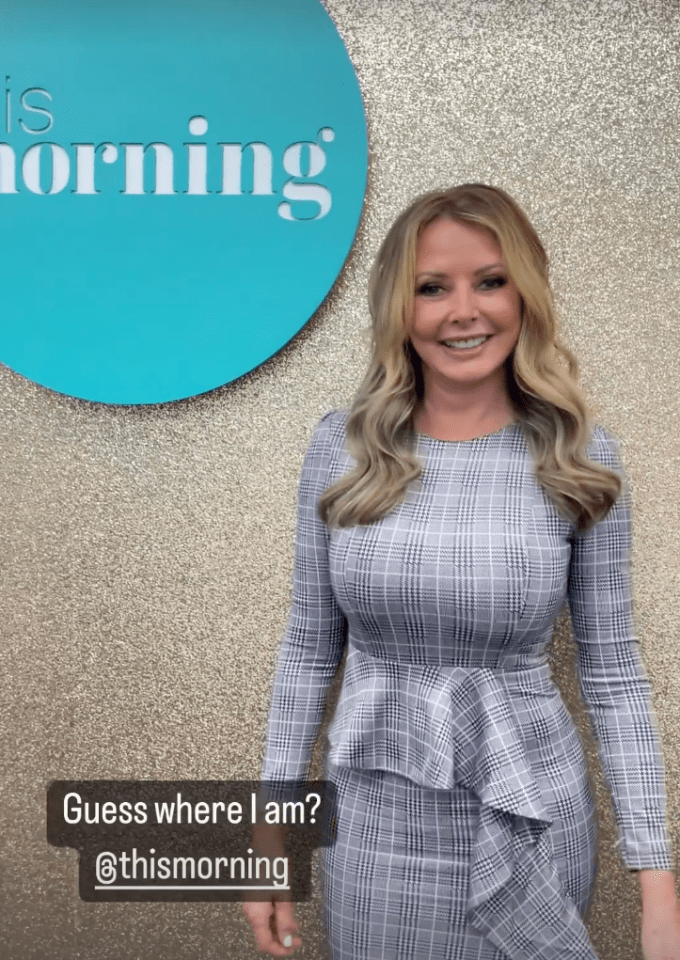 Carol Vorderman wore a figure-hugging dress