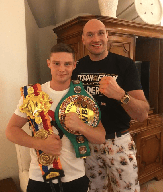 Joshua Frankham pictured with Tyson Fury