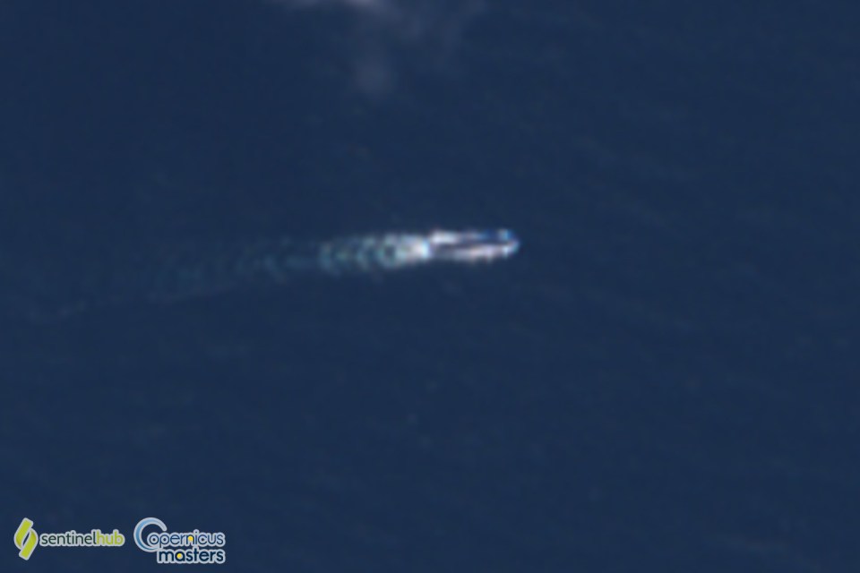 A clear picture of a submarine - believed to be Belgorod - on September 22 in the Barents Sea