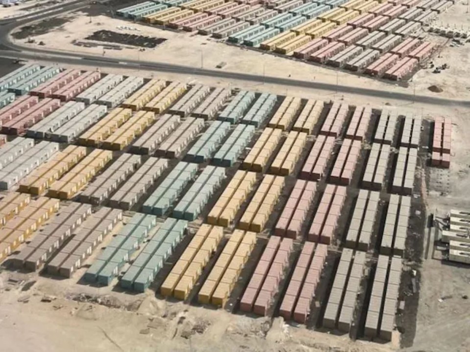 A recent photo taken by Bloomberg has shown how it currently resembles shipping containers