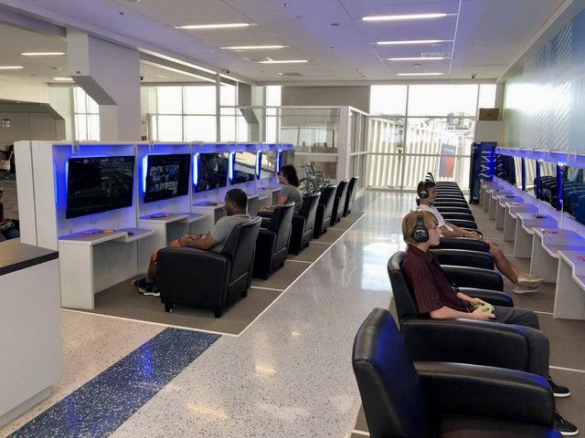 The lounge is one of two found in terminals at Dallas Fort Worth airport