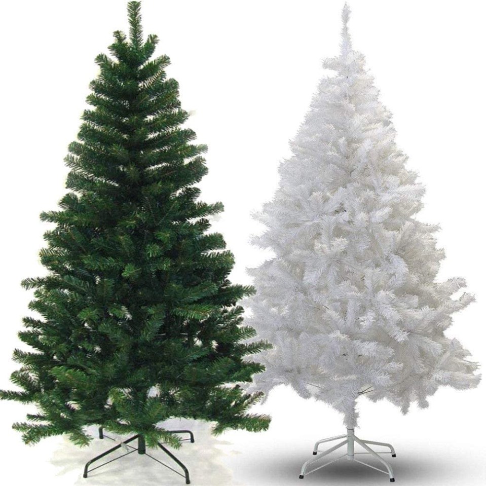 You can snap up both green and white trees on Amazon’s website