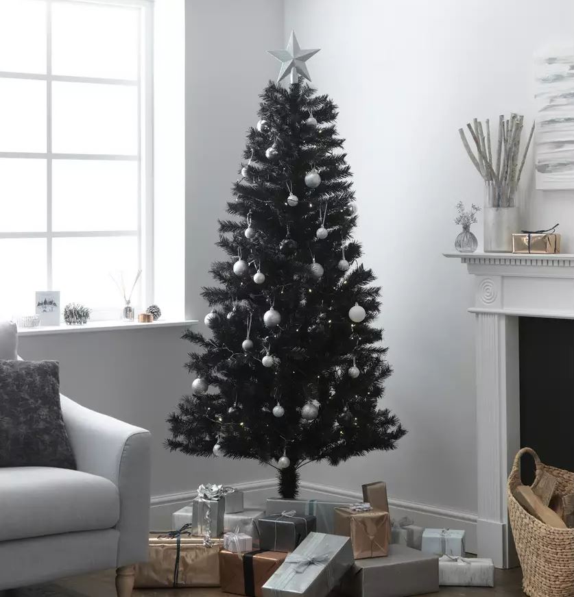 Give your home a modern makeover this Christmas with a black tree