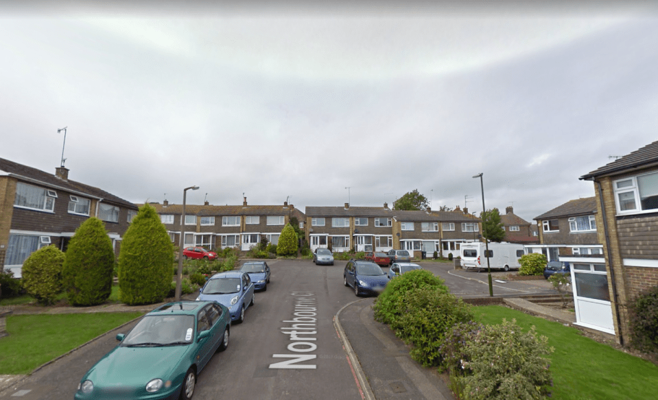 The woman died at the scene on a residential street in Shoreham