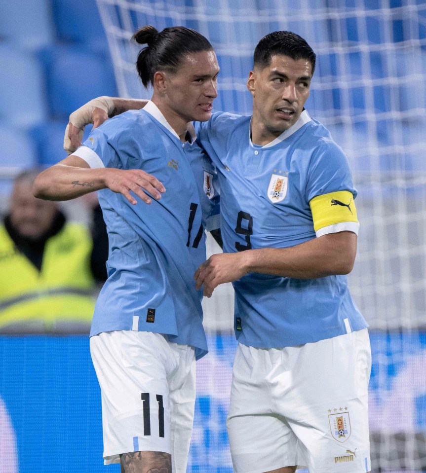 Nunez and Luis Suarez will by vying for the main striker spot for Uruguay