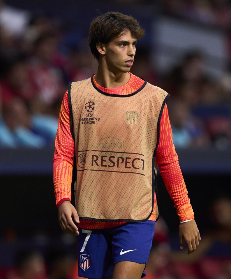 Joao Felix has got used to this view from the sidelines for Atletico Madrid