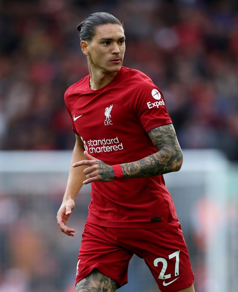 Darwin Nunez was a late substitute in Liverpool's draw against Brighton