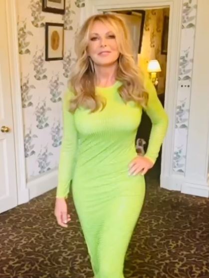 The star recently wowed in an illuminous green dress while showcasing her curves