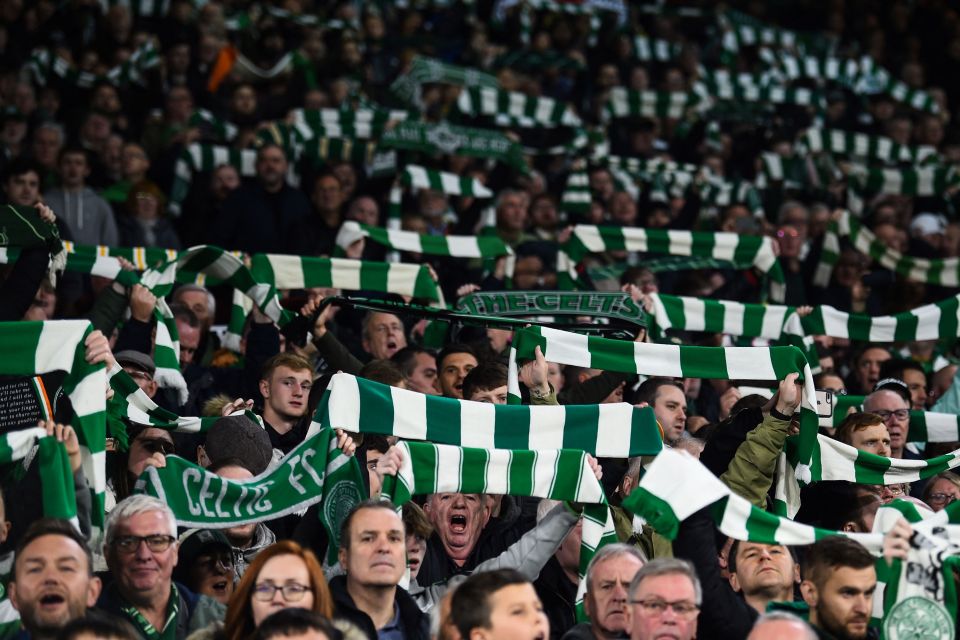 Celtic do their own rendition of You'll Never Walk Alone on European nights