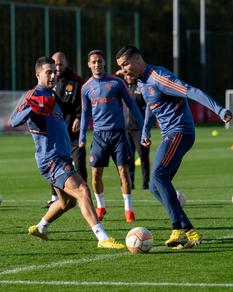 He joined in with the session at Carrington on Tuesday