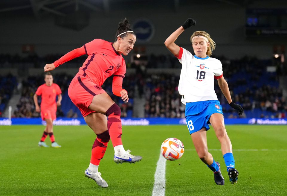 Bronze received her 100th cap for England at the Amex on Tuesday night