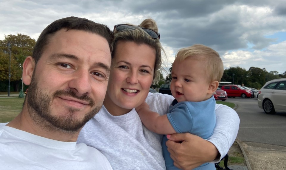 Megan Dancer, pictured with partner Dan and seven-month-old son Louie, has lost £250 after the 1p cut in income tax was axed