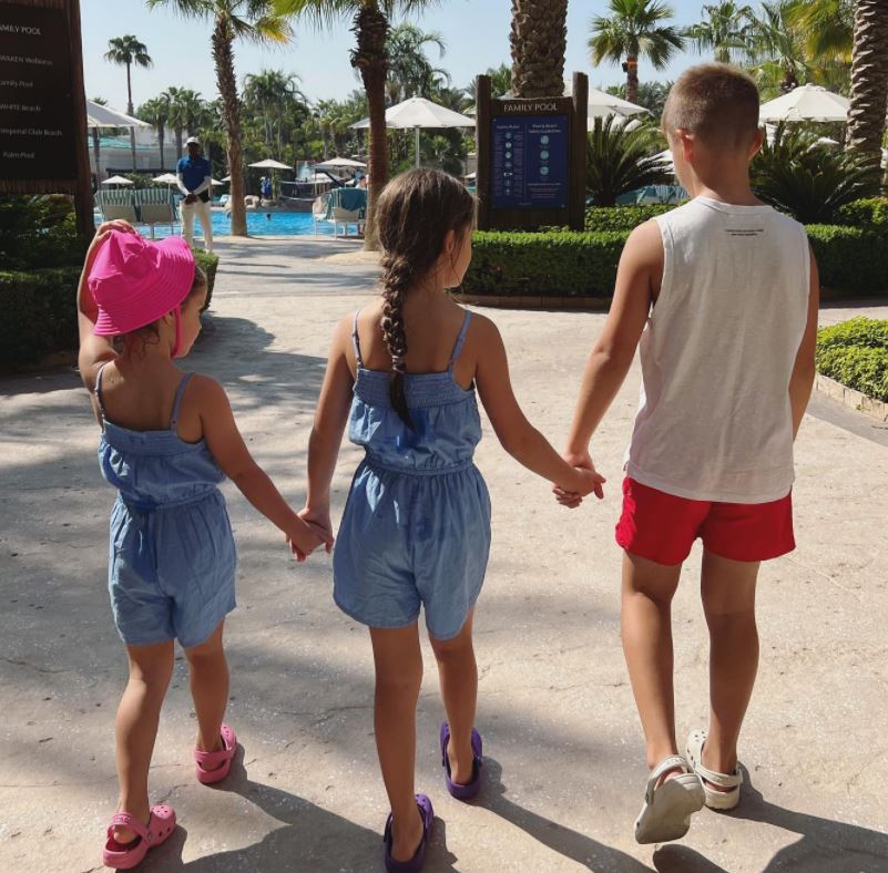 Dan Osbourne and Jacqueline Jossa have taken their three kids, Teddy 8, Ella, 7 and 4-year-old Mia