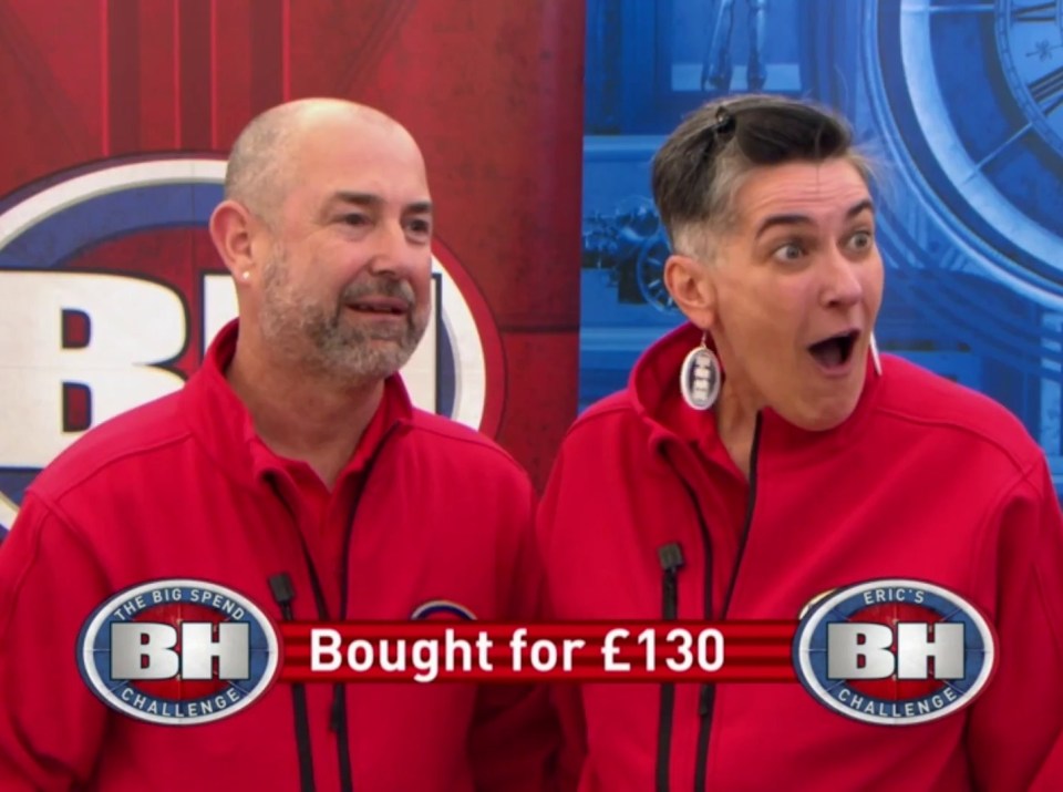 Karl and Nathalie made a rare three-figure profit on Bargain Hunt