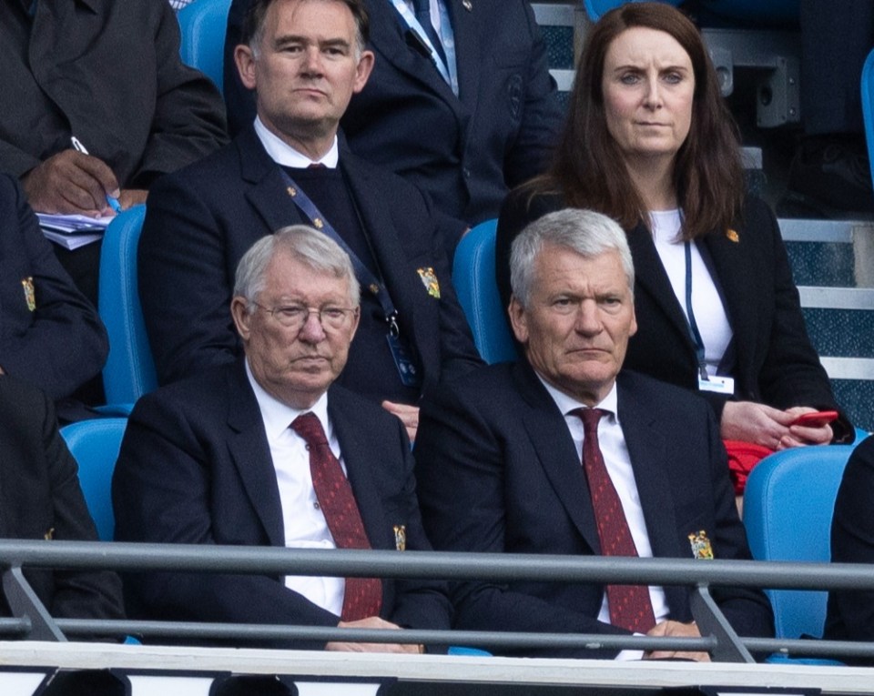 Sir Alex Ferguson looked totally unhappy with events on the pitch