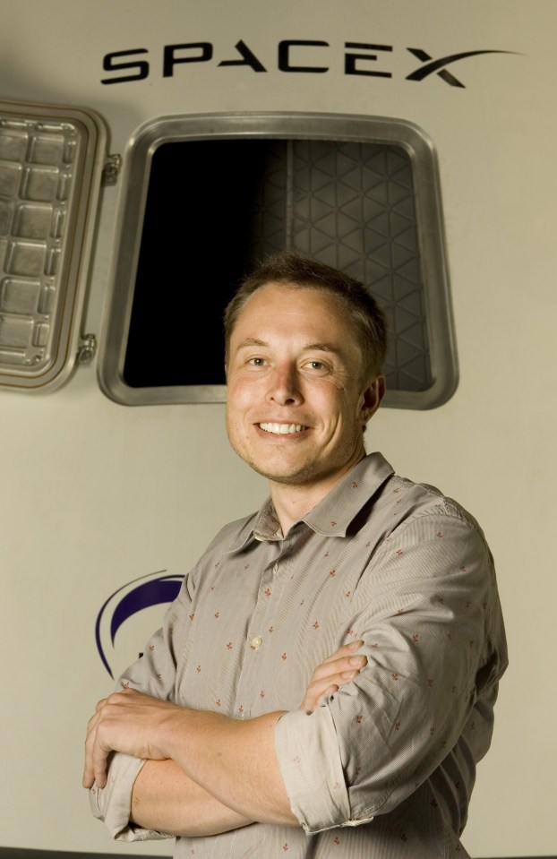 Elon Musk poses for a portrait at SpaceX in 2008