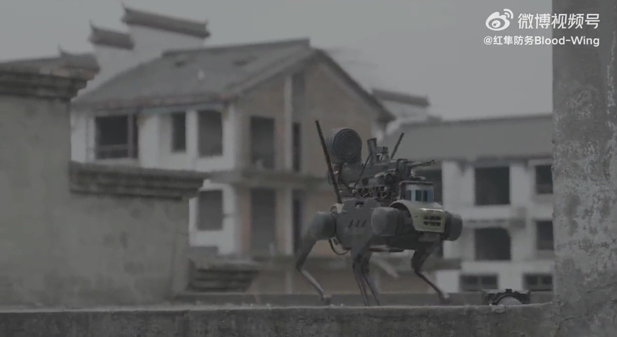 China has previously built gun-wielding robot dogs that can be dropped in a warzone from a drone