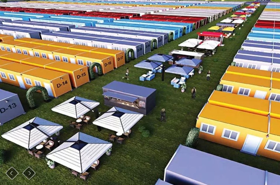 The official Fan Village Cabins will set fans back almost £200-a-night in Qatar