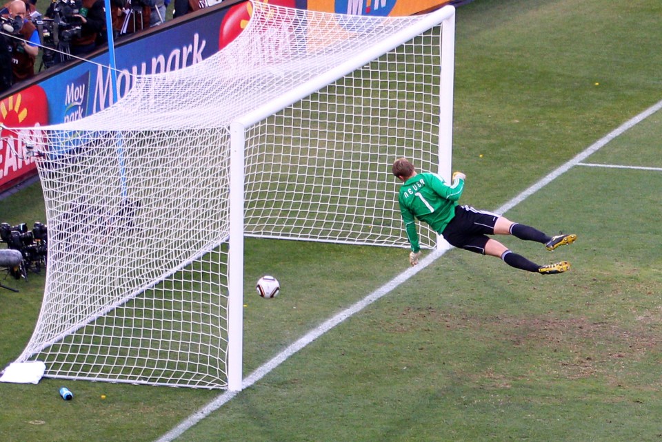 The No2 clanger spot was Frank Lampard's disallowed goal against Germany in 2010