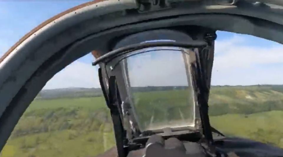 Incredible footage shows the moment a Russian jet was allegedly shot down