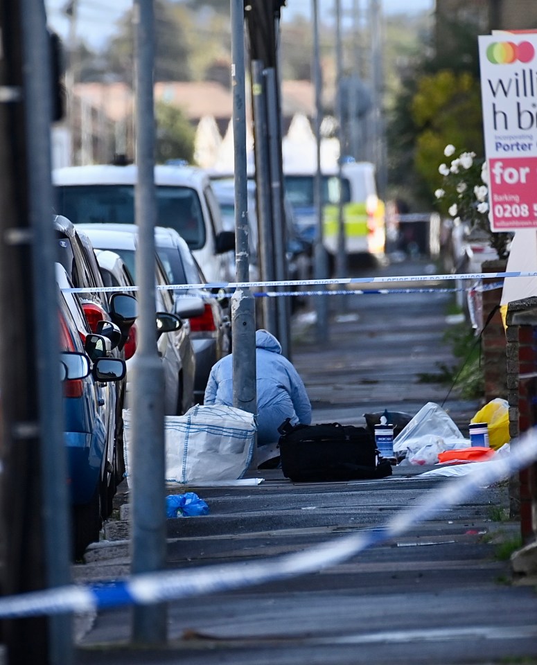 Forensic officers on the scene today