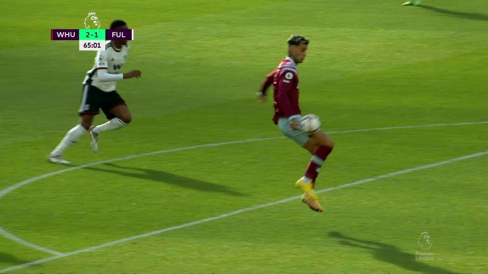 Fulham were convinced the ball brushed off his hand as he controlled it