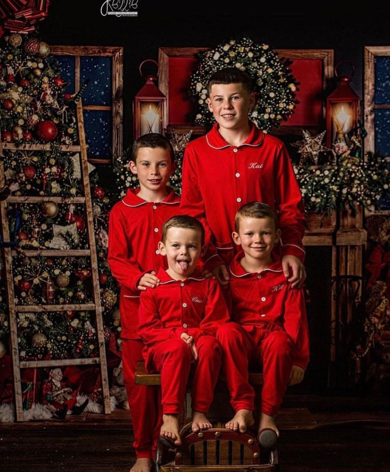 Coleen Rooney shared a snap of her kids in personalised Christmas outfits