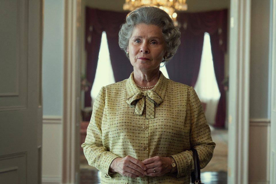  The Queen is played by Bafta award-winning actress Imelda Staunton for seasons five and six