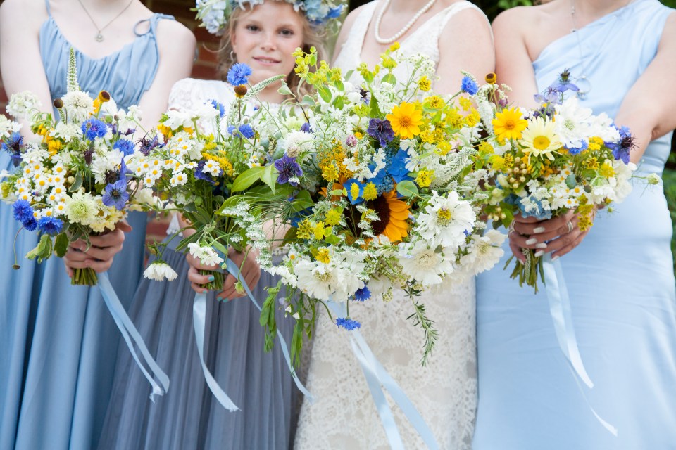 The budget bride managed to save money on the flowers at her wedding