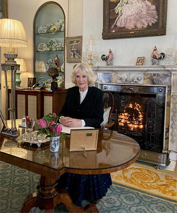 Queen Consort Camilla pictured in Clarence House more recently