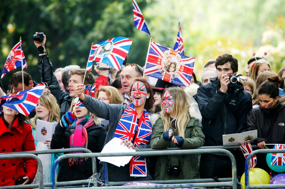 Excited crowds will line the street again for King Charles’ coronation. Picture taken at Prince William and Princess Kate’s wedding