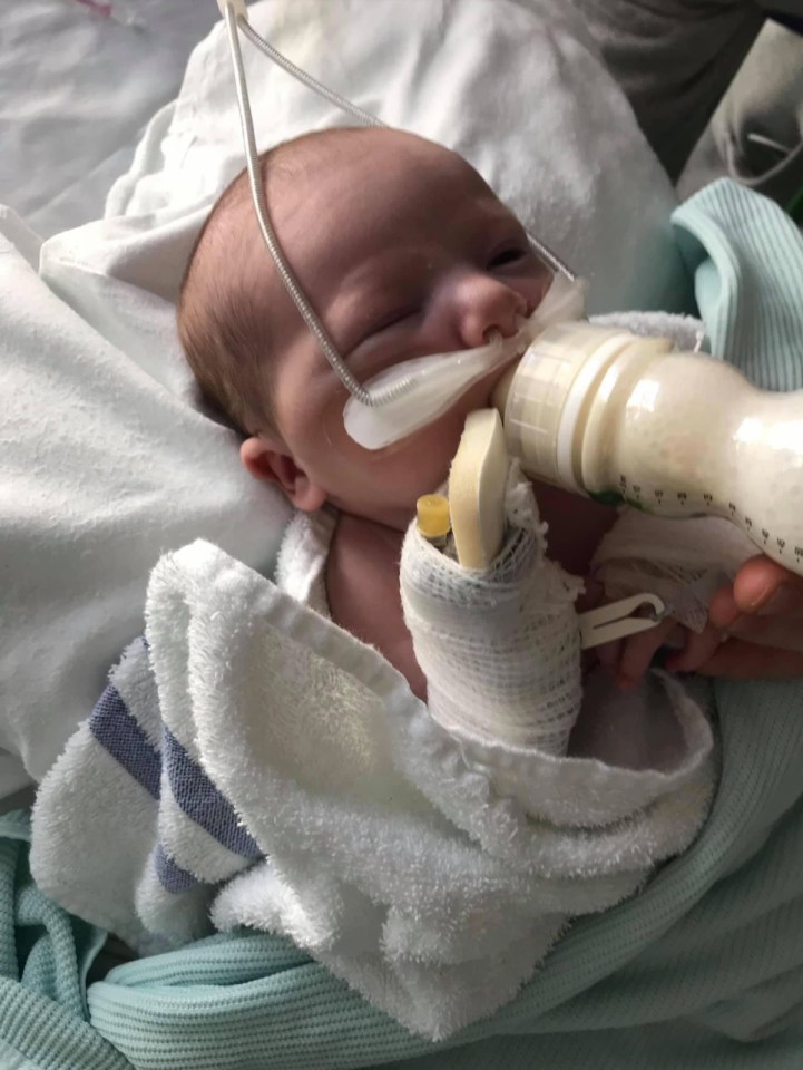 The newborn had been suffering with cold and flu symptoms a few days beforehand