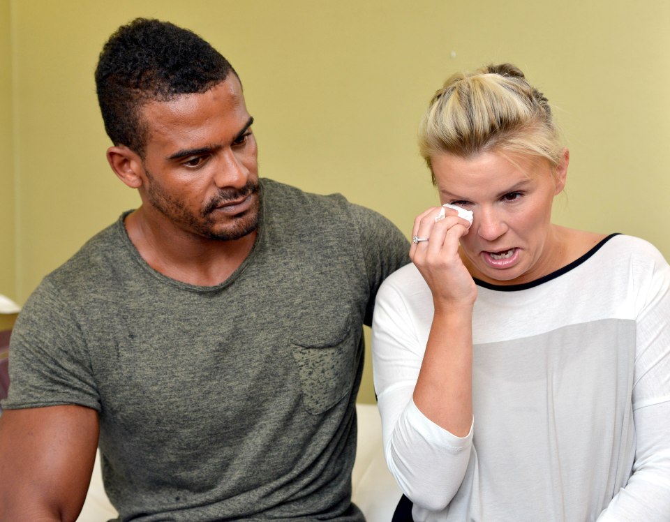 The reality star told how she fell pregnant after her relationship with abusive ex George Kay, pictured, ended