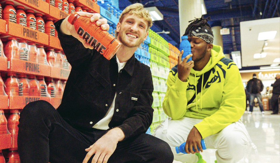 Influencers turned boxing rivals Logan Paul and KSI with their Prime Hydration drinks