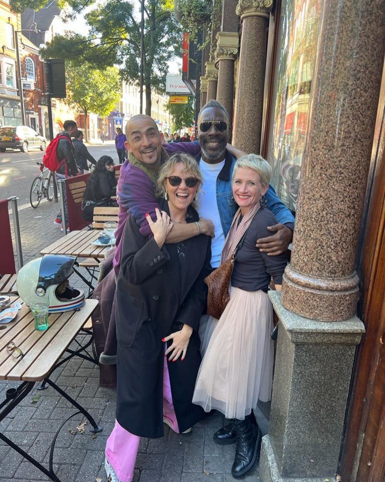 Tariq and Gary with Charlie and Lucy at the King’s Head Theatre