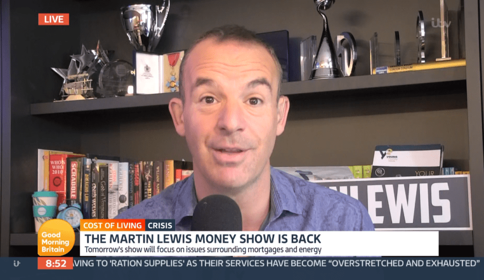 Martin Lewis appeared on the show as a guest