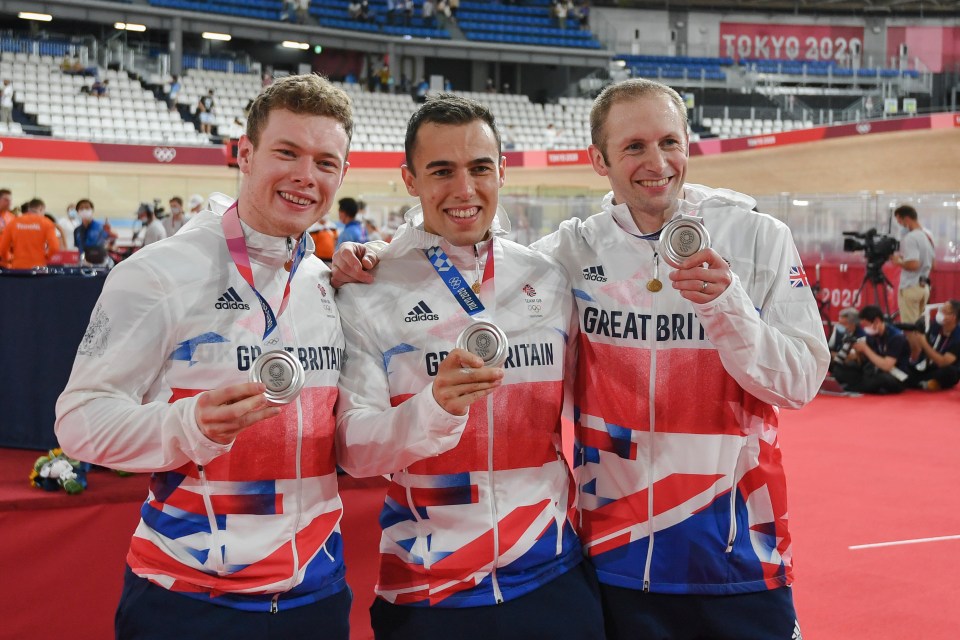 Team GB took silver in the Men’s Team Sprint at the Toyko 2020 games