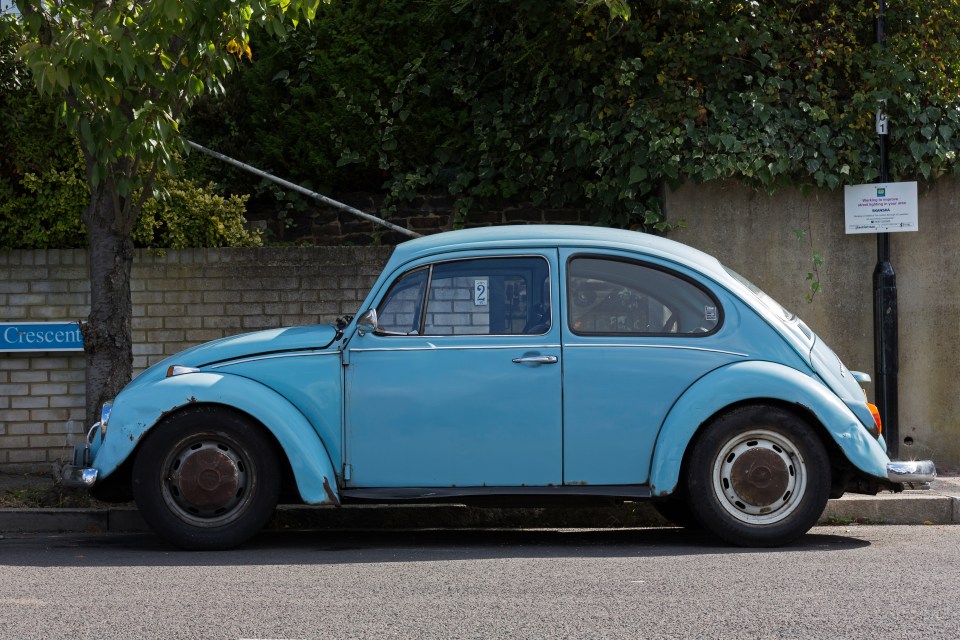 The dangerous driver was caught speeding 57 times in his blue Volkswagen Beetle (stock image)