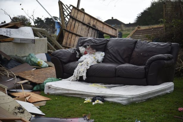 Sofas are just some of the other debris dumped there