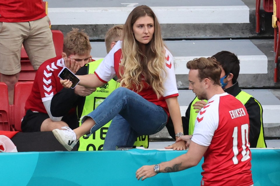 Sabrina rushed onto the pitch when Eriksen collapsed at Euro 2020