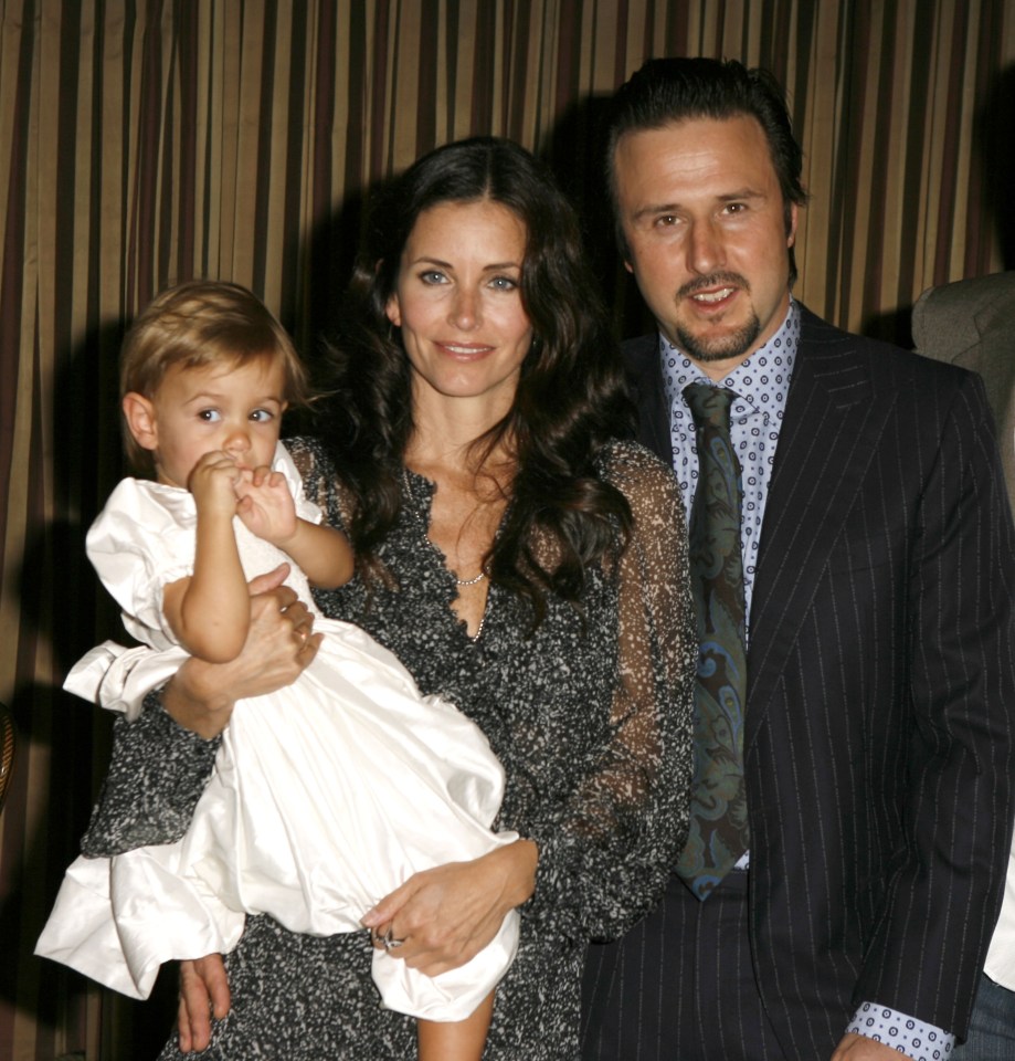 Courtney Cox and her her ex-husband David Arquette with their daughter Coco, who is now 18