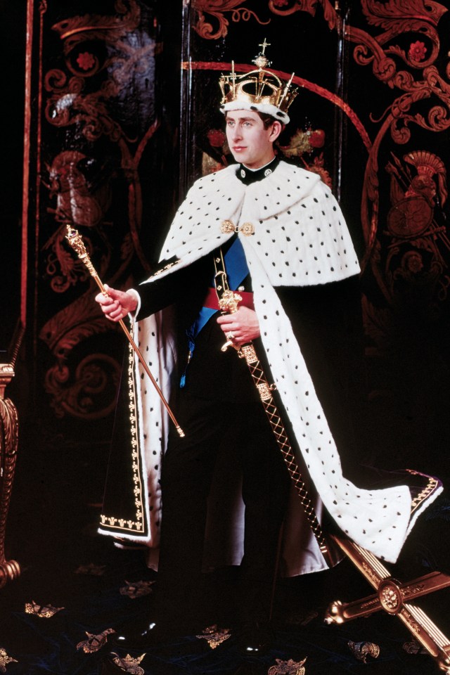 The then-Prince of Wales dressed in his investiture regalia on July 1, 1969