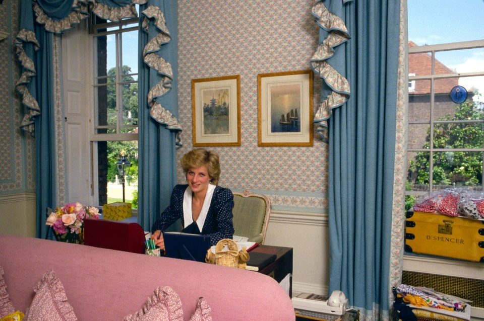 The Princess at her desk in the palace