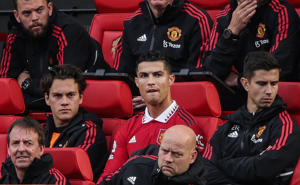 Ronaldo was not happy at all as he was hauled off