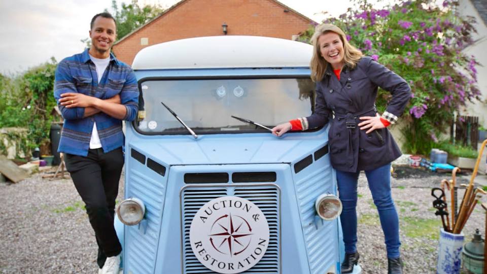 The pair take their bespoke mobile auction house and workshop out on the road across the UK